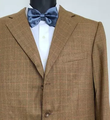 $79.99 • Buy Ermenegildo Zegna Men's Wool Brown Check Sport Coat Jacket 42 Long