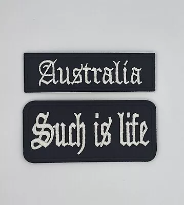  Such Is Life Australia Biker Harley Davidson Vest Embroidered Patch Iron Sew On • $14.20