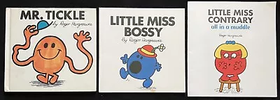 Lot 3 Larger Format HARGREAVES Mr MenLittle Miss/PB BossyContrary/HB Tickle • $5.99