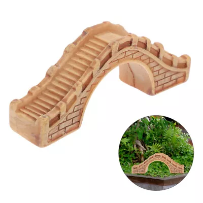 2Pcs Miniature Landscaping Bridge Adornment Resin Bridge Model Arch Decor • $9.29