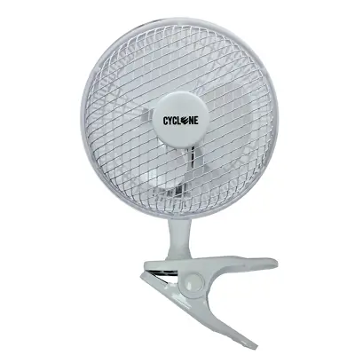 Cyclone 6 Inch Portable Fan Small Desktop Stand/Clip On Fan 2 Speed Setting Fan • £12