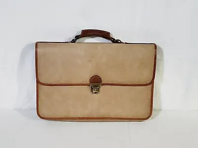 Vintage Terrida Briefcase Laptop Carrier Genuine Italian Leather Veritable Cuir • $80