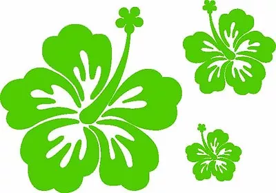 £3.25 • Buy 20 Hibiscus Flowers Surf Car/Van/Wall//Room Vinyl Stickers/Decals Any Colour