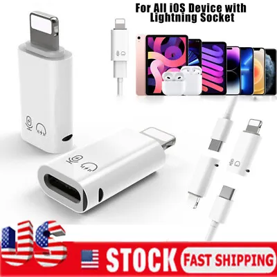 2 PCS USB-C 3.0 Female To 8 Pin Male Adapter For IPhone 14/13/12/11/XR/XS/SE • $8.99