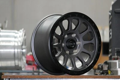 $1240 • Buy HOLDEN COLORADO 17 X9J RUFF ROADS Wheels Matte Gunmetal / Satin BLK -14 Set Of 4