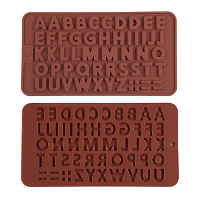 £2.19 • Buy Silicone Alphabet Letter Number Chocolate Mould Candy Cookie Ice Cube Jelly Mold