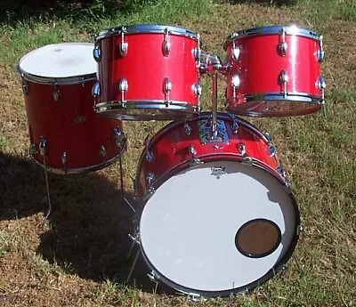 Vintage Slingerland 1970's Avante Jazz Blues Drumset Drum Kit Set Red Gloss • $1288