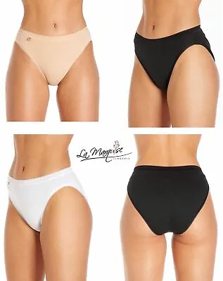 3 X High Leg Briefs Knickers 95% Cotton Rich Comfort Womens By La Marquise 1008 • £9.99