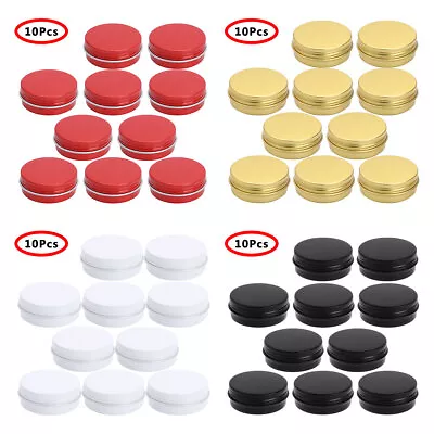 US 10 Round Lip Metal Tin Cans Storage Jar Pot Container Box&Lids Screw Top 30ml • $5.57