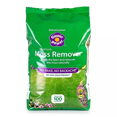 Richard Jackson Flower Power Moss Remover & Lawn Feeder Organic Premium High Po • £30.49