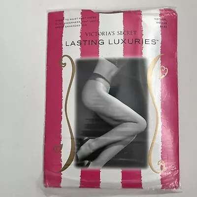 Victoria's Secret Lasting Luxuries Pantyhose Medium  Natural  Sheer To Waist • $12.99