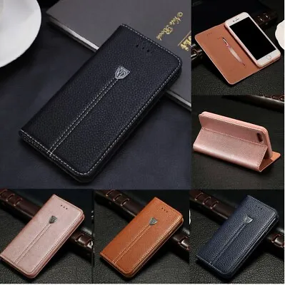 Luxury Magnetic Flip Wallet Leather Case For Samsung S7 Edge S8 S9 S10 S20 Plus • £1.99