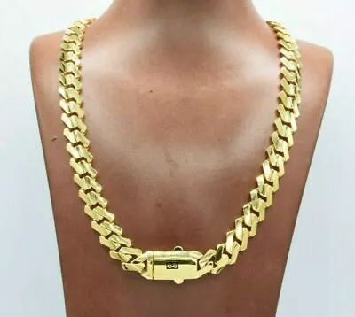 12mm Miami Cuban Royal Edge Link Box Lock Chain Necklace Real 10K Yellow Gold • $3552.99