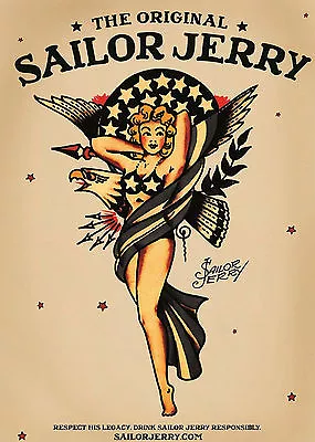 Sailor Jerry Tattoo Vintage SJT02 Poster Art Print A3 A4 BUY 2 GET 1 FREE • £4.29