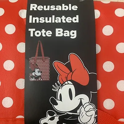 Disney Mickey Mouse & Minnie Mouse Lunch Bag Reusable Insulated Tote Grocery New • $8.99