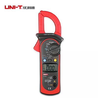 UNI-T UT202 Digital Multimeter 400A-600A Clamp Meter Temperature Auto Range C1 • $55.67