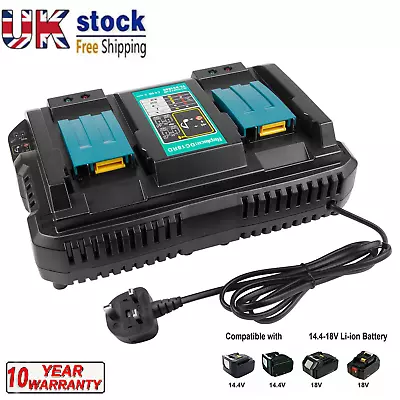 110V 14.4-18V FOR Makita DC18RD LXT Twin Port Rapid Battery Charger 240V UK Plug • £21.89