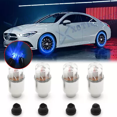 For Mercedes W204 W205 C117 Ice Blue LED Wheel Tyre Tire Valve Stem Strobe Light • $47