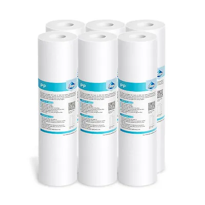 6 Pack 1/5/10/20/25/50 Micron 10 X2.5  Sediment Water Filter Whole House Replace • $23.88