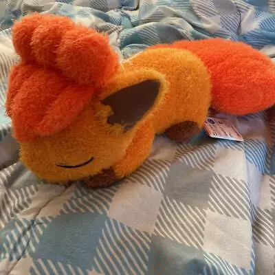 Pokemon Sun & Moon Vulpix Relaxing Time Big Plush Doll Fluffy Toy Orange Japan • $54.80