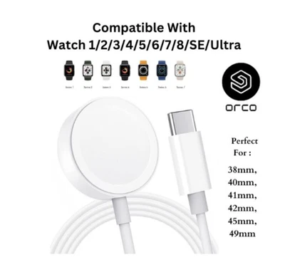 $10.99 • Buy For Apple Watch Magnetic Fast Charger To USB-C Cable For IWatch 8 7 6 5 4 3 2 1
