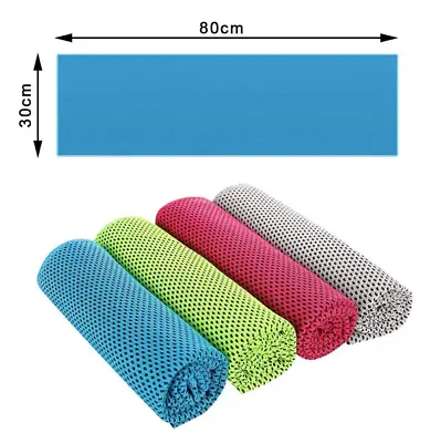 4 Packs Instant Cooling Towel Sports Gym Fast Drying Absorb Towels Yoga Travel • £4.87