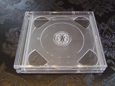 UK 10 X 4 Way Clear Tray CD Jewel Case (25mm) (up To 4 Discs Capacity Per Case) • £0.98