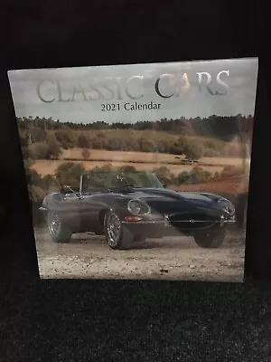 CLASSIC CARS 12 PHOTOGRAPHS 16 MONTH 2021 SQUARE GLOSSY CALANDER 30cm X 30cm • £7.50