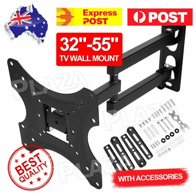 $17.99 • Buy Full Motion TV Wall Mount Bracket Swivel Tilt 32 37 40 42 50 52 55 Inch LED LCD