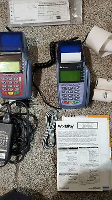 Verifone VX610 Credit Card Chip Reader W/ Power Supply Battery & Paper • $30