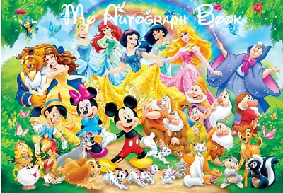 A6 Personalised Characters Disney Inspired Autograph Signature Memory Book • £6.98