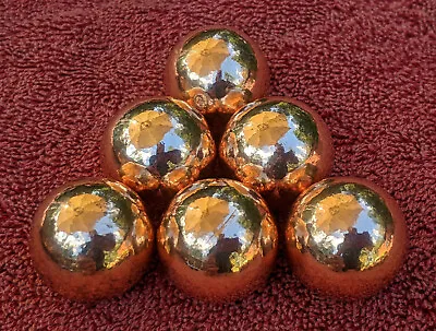 SIX 30mm (1.18 ) Solid Michigan 99.99 Copper Balls/Spheres 1.65 Pounds Total • $33