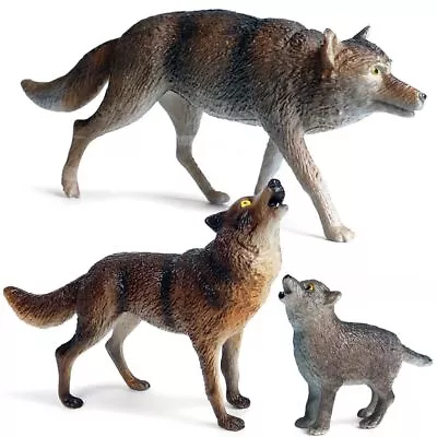 Forest Wolf Model Howling Wolves Figurine Simulation Wild Animals Lifelike Toy • $15.24