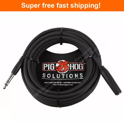 PIG HOG Phx14-25 SOLUTIONS 25FT HEADPHONE EXTENSION CABLE 1/4  LIFETIME WARRANTY • $17.95