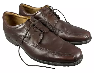 Flexi Chocolate Brown Leather Dress Oxford Shoes Size Men's US 9.5 MEX 27.5 • $44.89