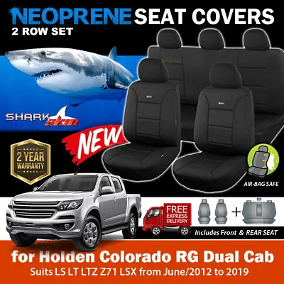 $274.55 • Buy SharkSkin Neoprene Seat Covers RG Colorado LS LT LTZ Z71 LSX 2Row's 6/2012-2020