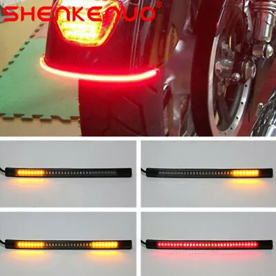 Universal Motorcycle Rear Tail Light Turn Signal Brake Running Light Led Strip • $9.99