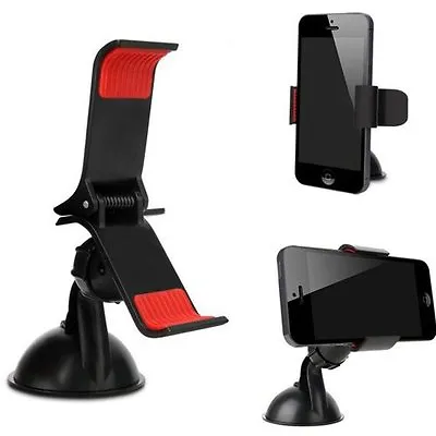 Universal Sat Nav Holder Windscreen Or Dashboard Mount Up To 9cm Iphone 6 Plus • £9.95