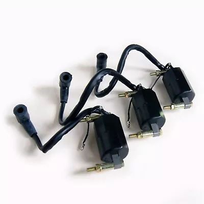 3x NEW Ignition Coils Coil Pack & Wires 1972-1975 Kawasaki H2 H1 Kh500 H2a 750  • $237.70