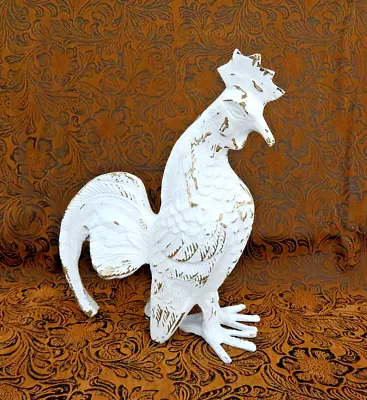 Vintage Rustic Cast Metal Rooster Door Stop   7 1/2  Tall • $17.10