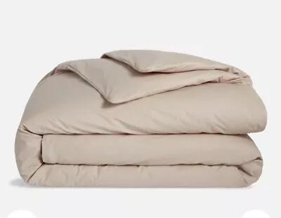 Brooklinen Luxe Sateen Duvet Cover King/Cal.King Cotton Warm Grey Ret $189 #157 • $135