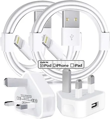 Adapter Charger Plug & Data Cable For Apple IPad IPhone 5 6 7 8 X XR 11 12 13 • £7.29