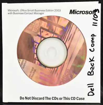 Microsoft Office Small Business Edition 2003 & Business Contact Manager (2 Disc) • $13.95