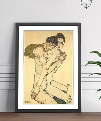 Egon Schiele Friendship FRAMED WALL ART POSTER PICTURE PRINT 4 SIZES • £14.99