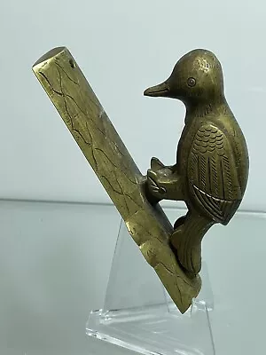 Brass Antique Door Knocker Woodpecker Vintage Antique Door Hardware 4.25  Inch • $20