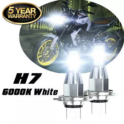 2x H7 LED Headlight Motorcycle Bulb For Yamaha YZF-R6 2003-2015 YZF-R1 2007-2014 • $16.99