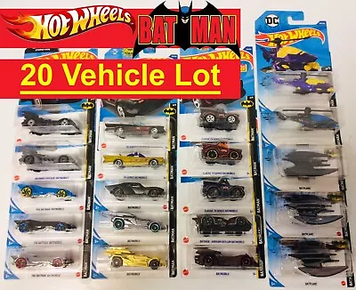 Hot Wheels BATMAN Vehicles (Lot Of 20) BatMobiles - BatWings - BatCopters - NEW • $59.95