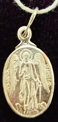 Sterling Silver Guardian Angel Medal Pendant 925 • $23