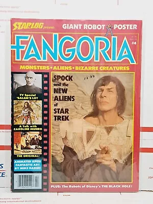 Vintage 1980 Fangoria #4 Magazine Excellent Star Trek Salems Lot Shogun Poster • $15