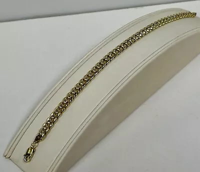 10K Yellow Gold 7.1G Hollow Men's 6.1mm Cuban Link Bracelet 8  • $349